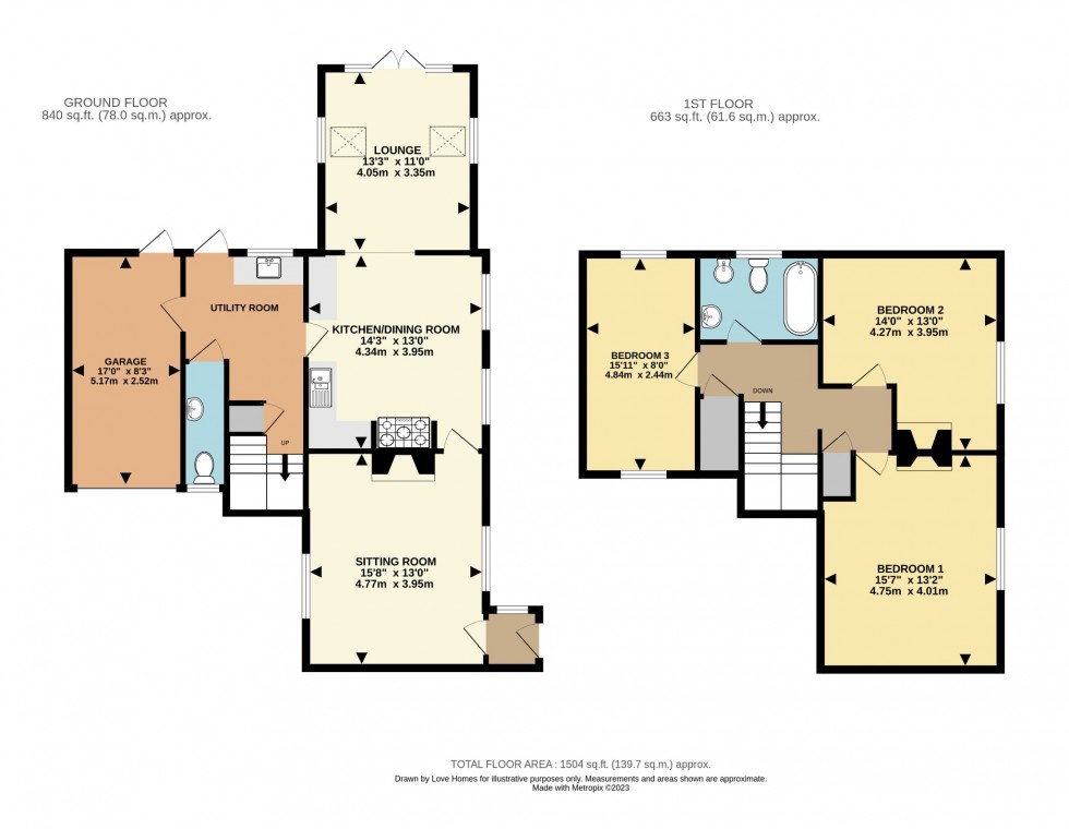 Floorplan for Holly Cottage, Church Road, Westoning