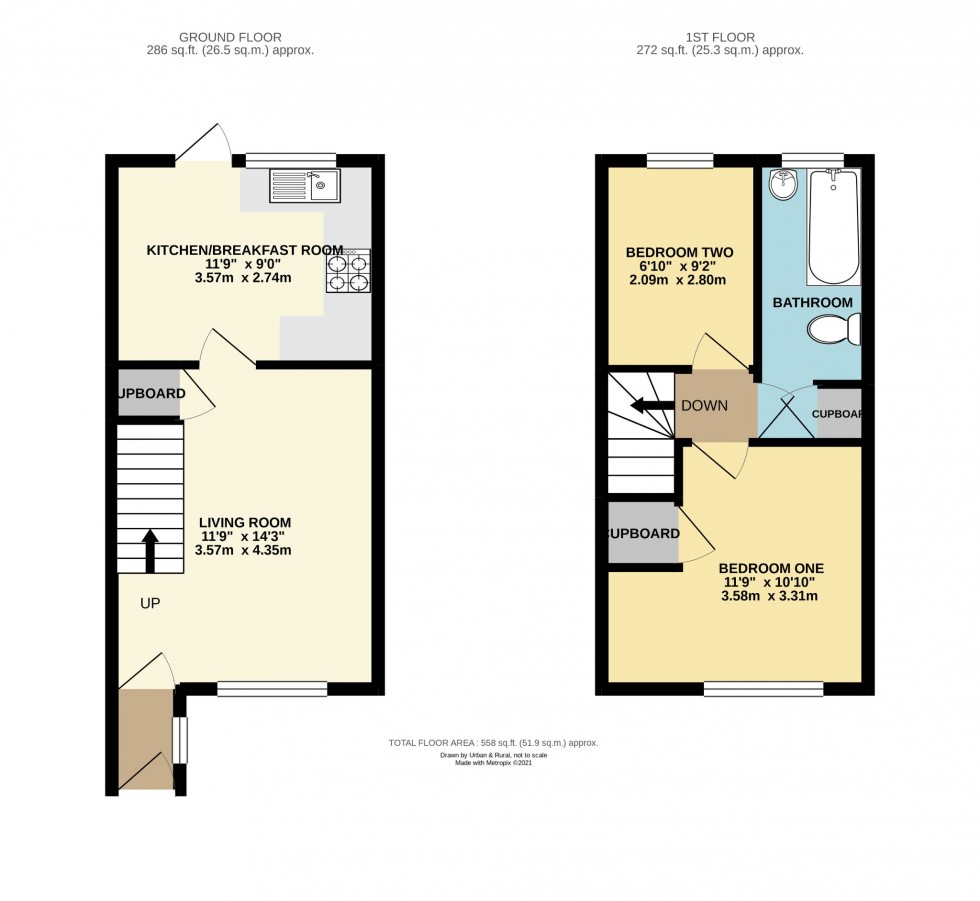 Floorplan for Millwright Way, Flitwick, Bedford, Bedfordshire, MK45
