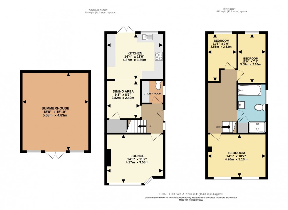 Floorplan for Townfield Road, Flitwick