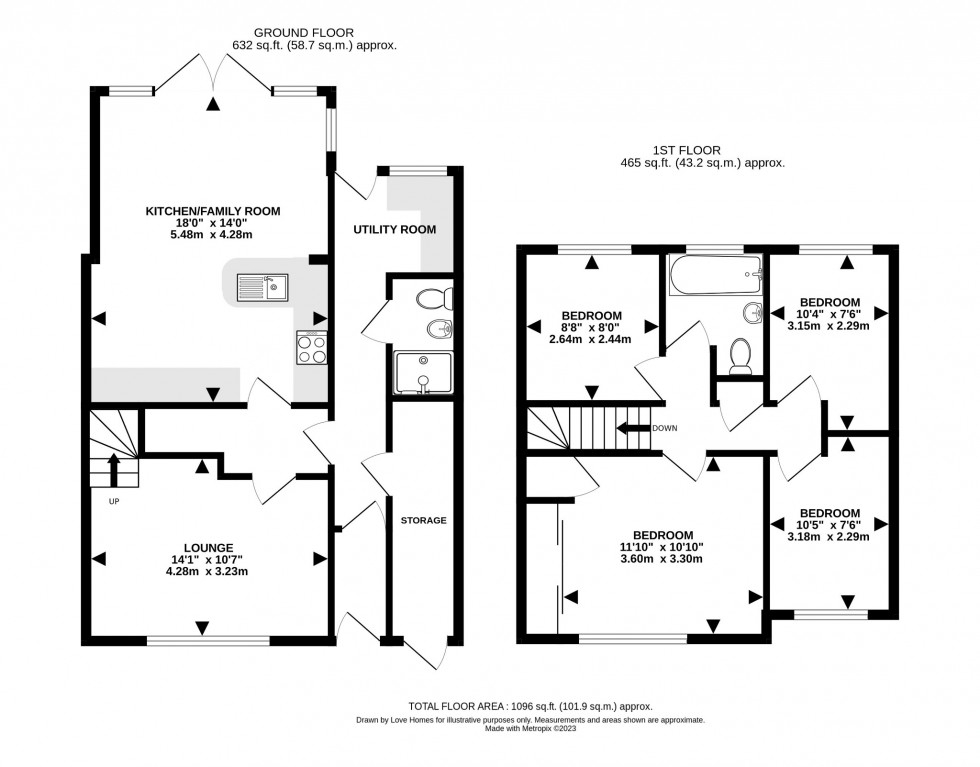 Floorplan for Park Leys, Harlington, LU5 6LY
