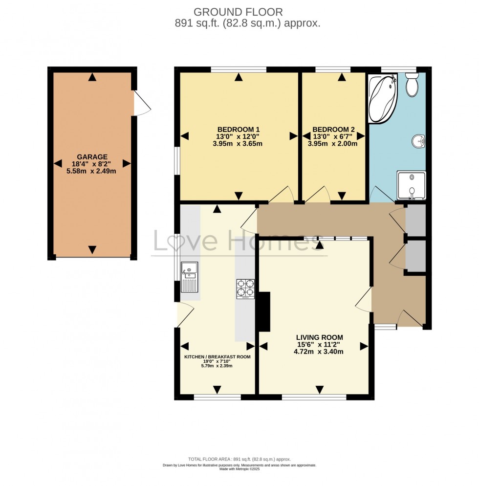 Floorplan for Greenfield Road, Flitwick