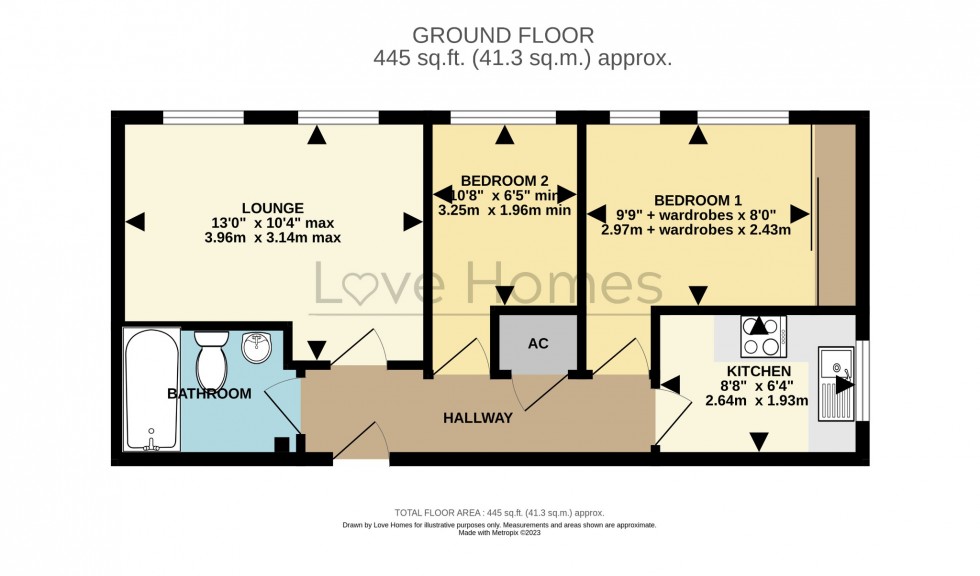 Floorplan for Dukes Court, Flitwick