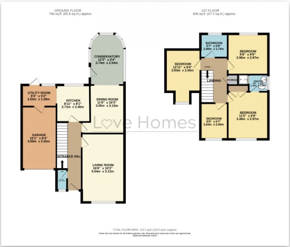 Floorplan for Brookend Drive, Barton-Le-Clay, MK45 4SQ