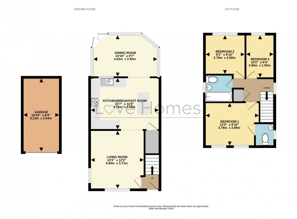 Floorplan for Ely Close, Flitwick