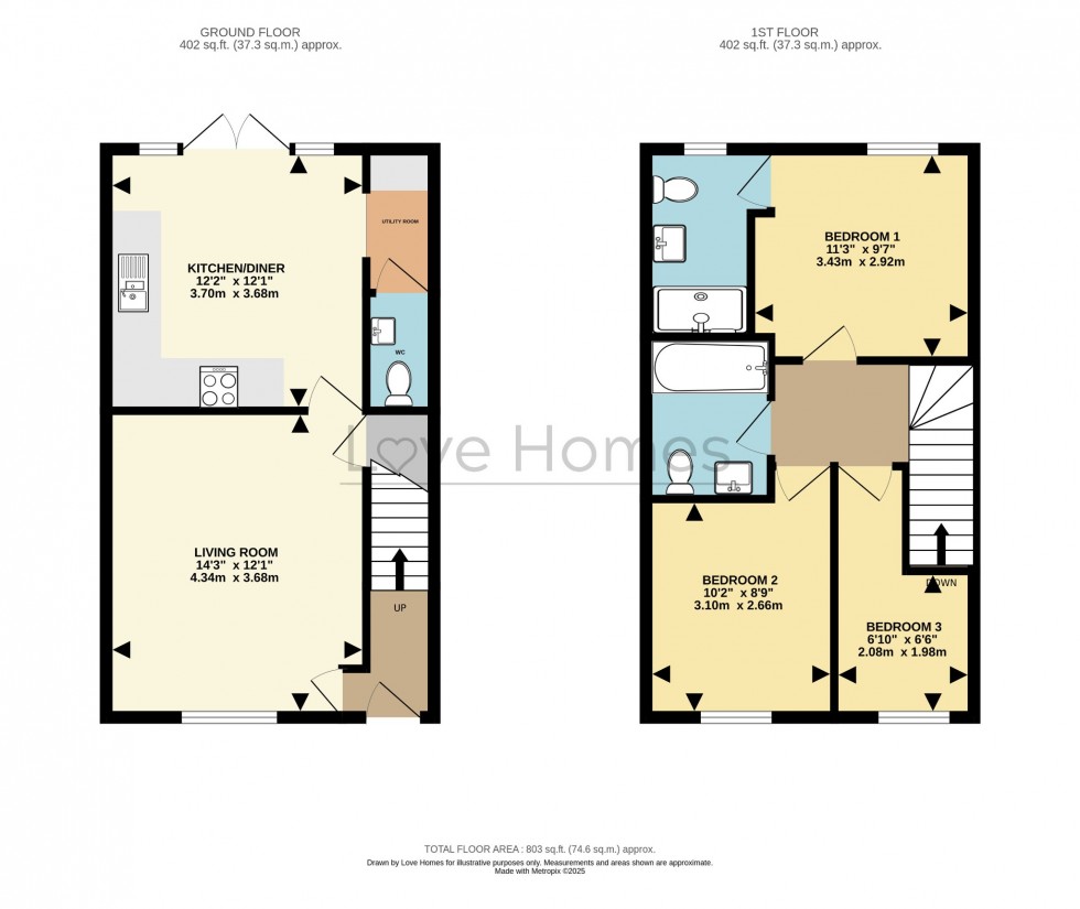 Floorplan for Peppermint End, Ampthill