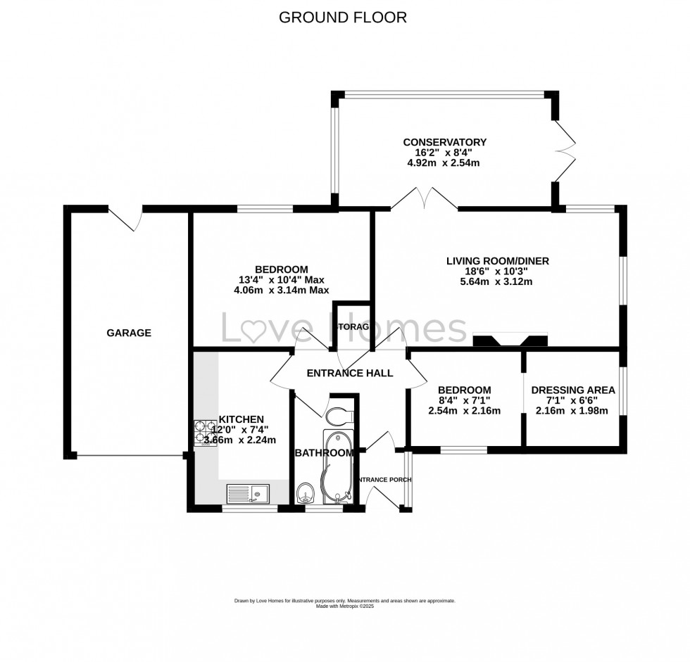 Floorplan for Woodmer Close, Shillington, SG5 3PA