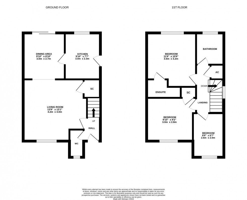 Floorplan for Fisher Close, Barton-Le-Clay, MK45 4NF