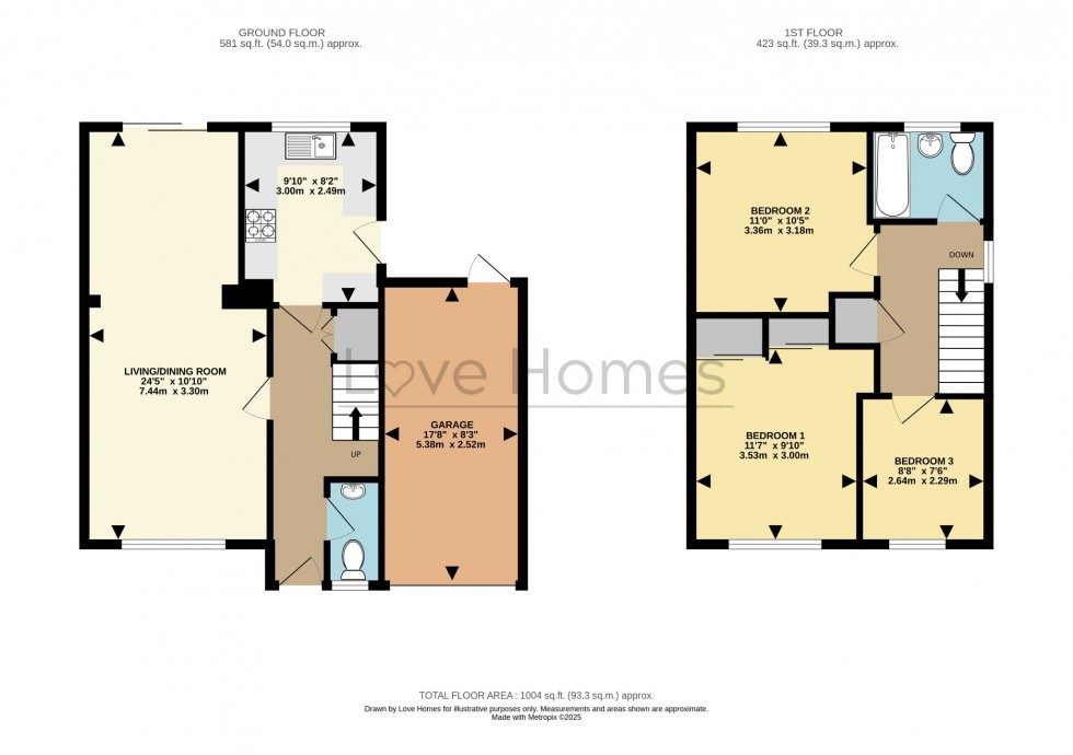 Floorplan for Kingfisher Road, Flitwick