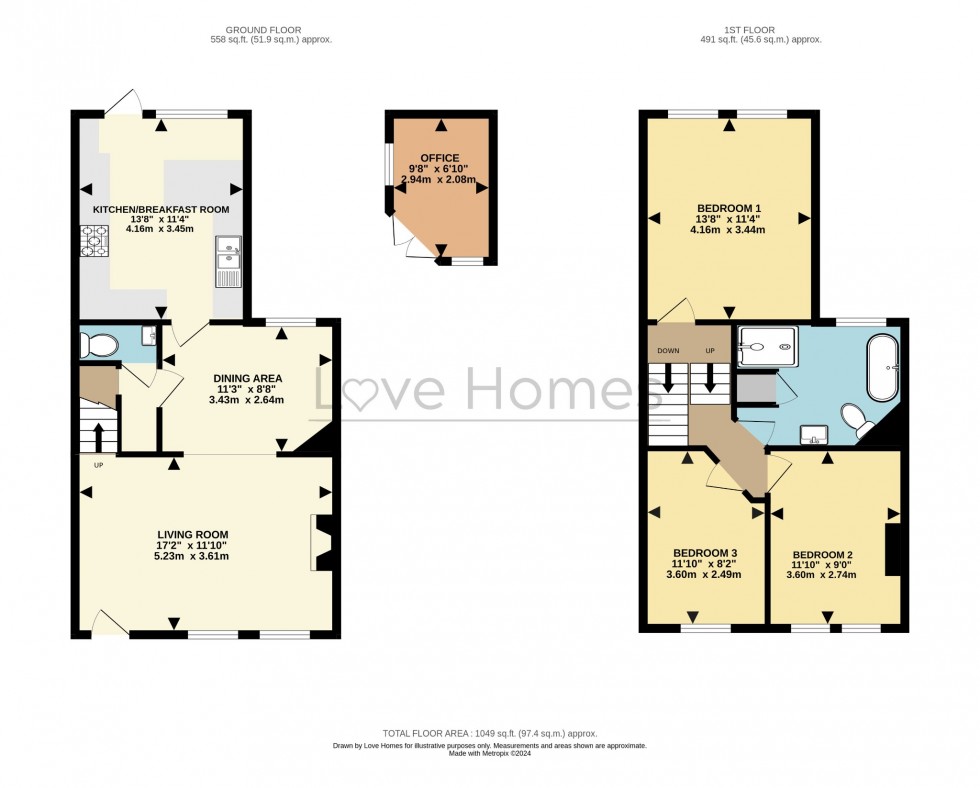 Floorplan for Station Road, Harlington, LU5 6LD