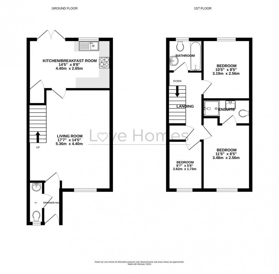Floorplan for Smithcombe Close, Barton-Le-Clay, MK45 4PL