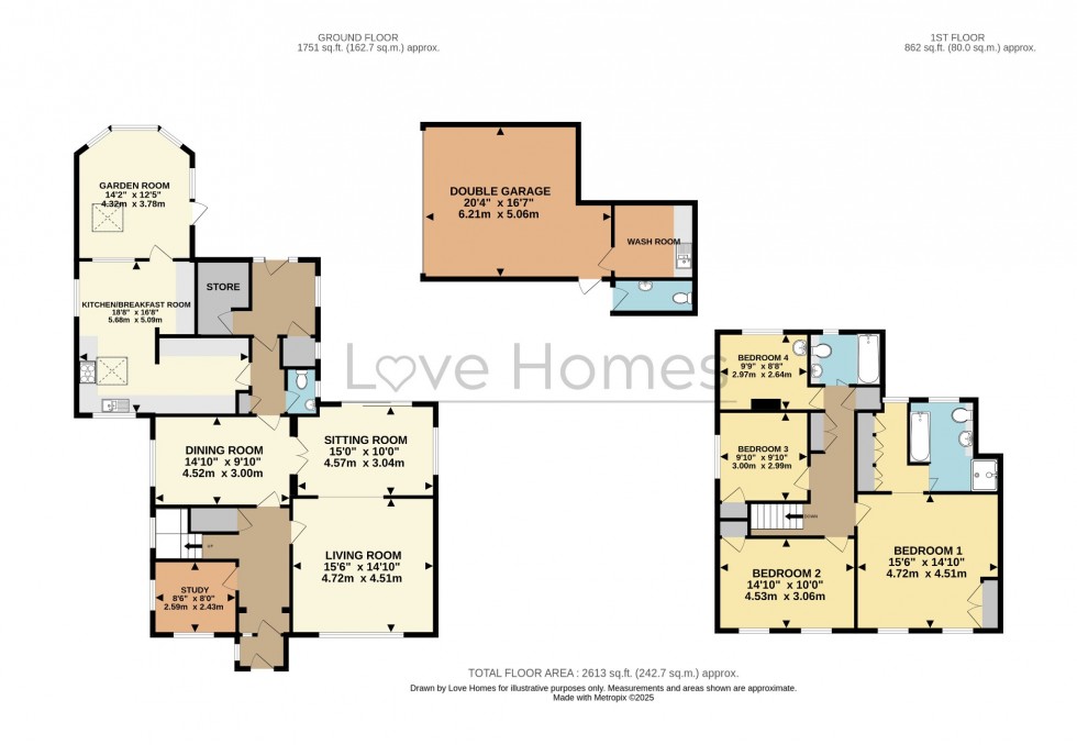 Floorplan for Ampthill Road, Flitwick