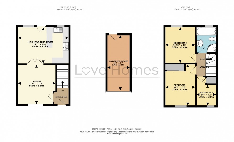 Floorplan for Williams Way, Flitwick