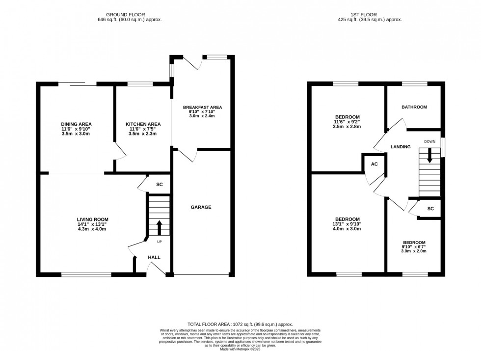 Floorplan for Turnpike Drive, Luton, LU3 3RF