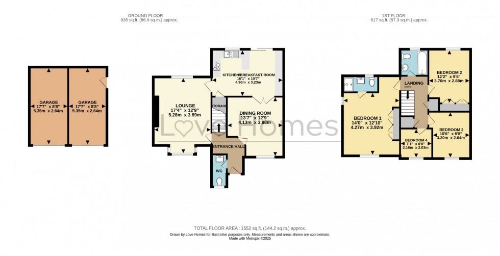 Floorplan for Tavistock Avenue, Ampthill