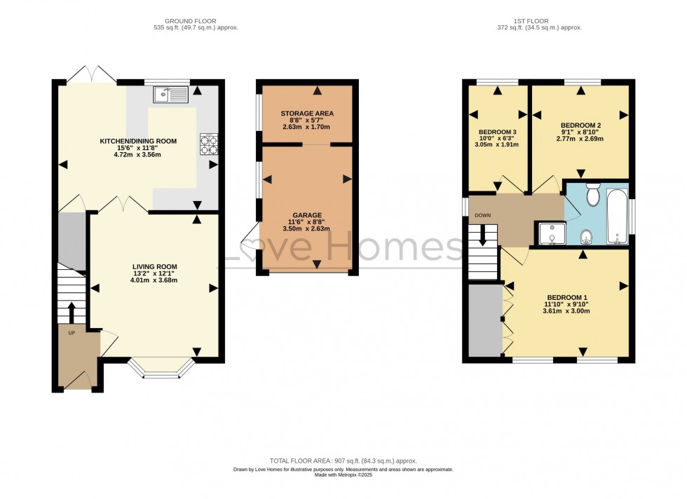 Floorplan for Gardeners Close, Flitwick