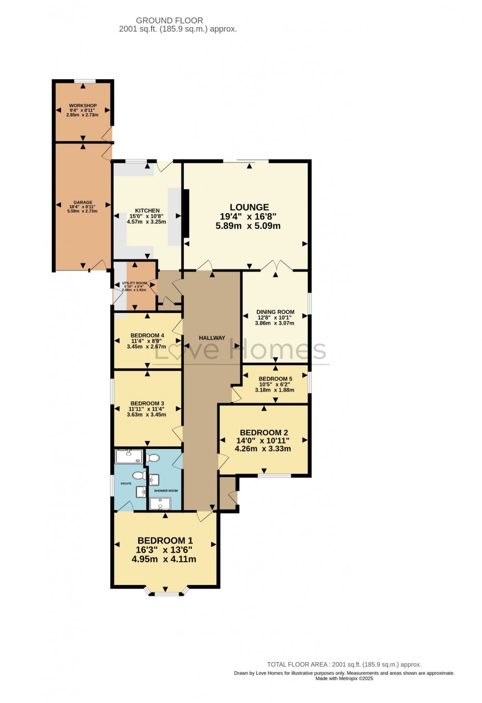 Floorplan for Glebe Road, Ampthill