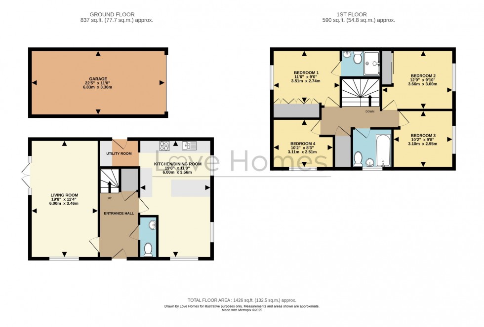 Floorplan for Darwin Croft, Flitwick