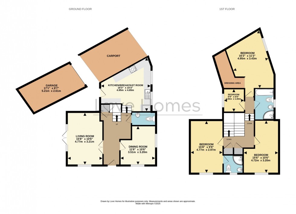 Floorplan for The Brambles, Wardhedges, Flitton