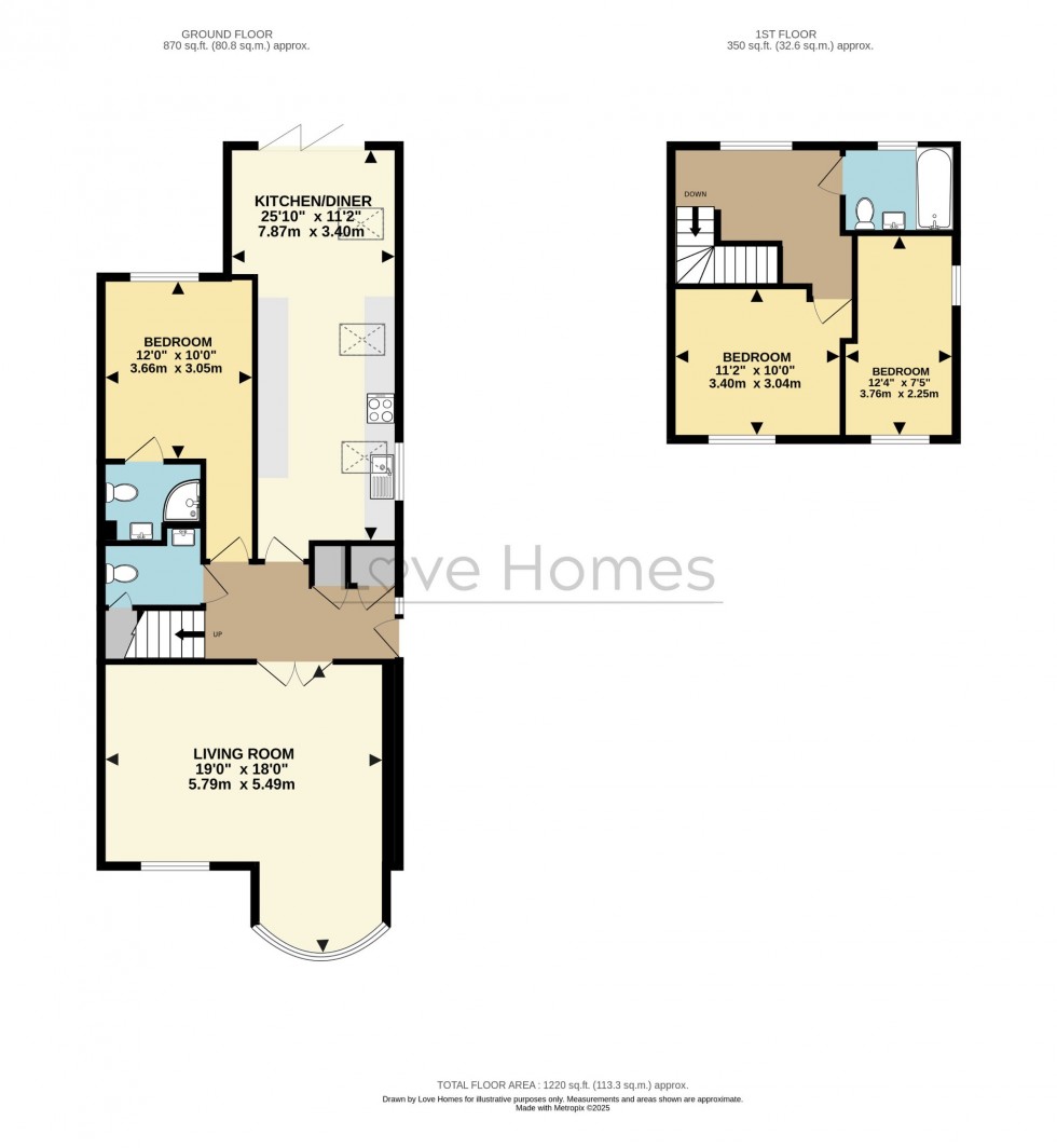Floorplan for Tyburn Lane, Pulloxhill