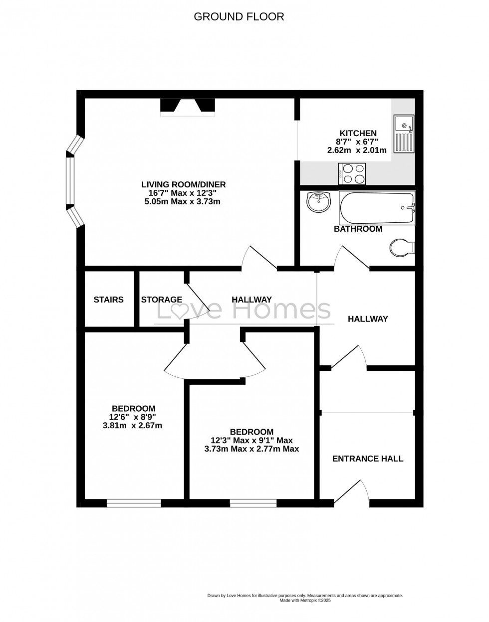 Floorplan for Bedford Road, Barton-Le-Clay, MK45 4JU