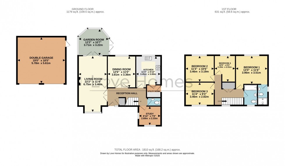 Floorplan for Trafalgar Drive, Flitwick