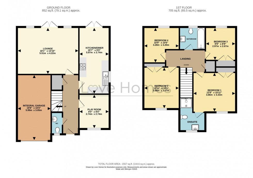 Floorplan for Verbena Gardens, Houghton Conquest