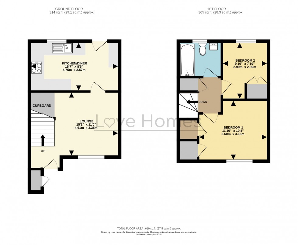 Floorplan for Rousbury Road, Stewartby