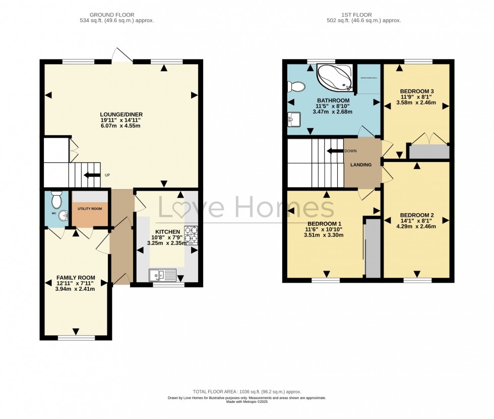 Floorplan for Newlands Road, Westoning