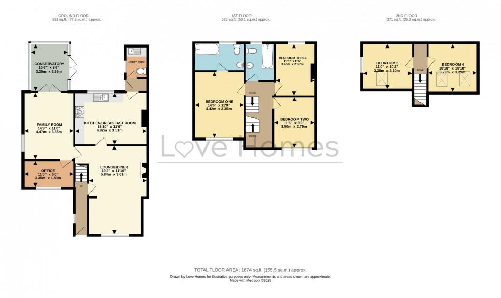 Floorplan for High Street, Pulloxhill