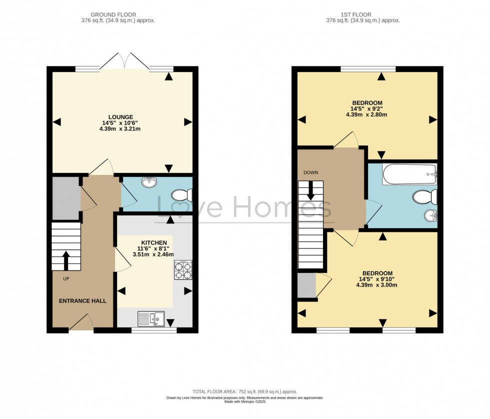 Floorplan for Newton View, Flitwick