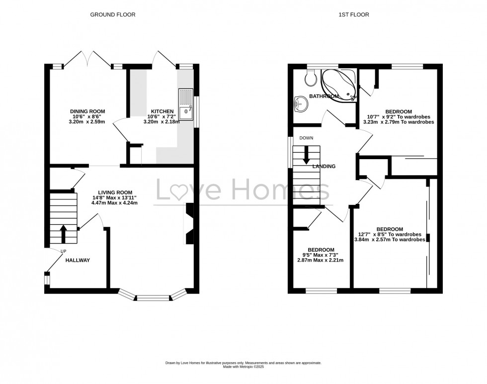 Floorplan for Turnpike Drive, Luton, LU3 3RG