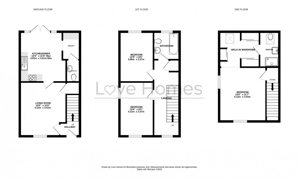 Floorplan for Chestnut Avenue, Silsoe, MK45 4GP