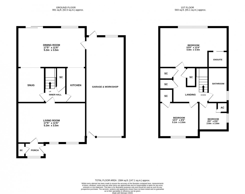 Floorplan for Newbury Close, Silsoe, MK45 4EZ