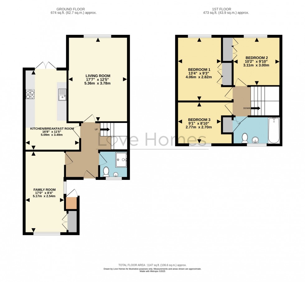 Floorplan for St. Pauls Close, Flitwick