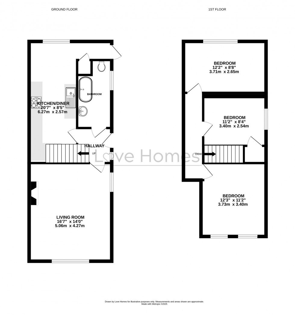 Floorplan for Osborn Road, Barton-Le-Clay, MK45 4NY