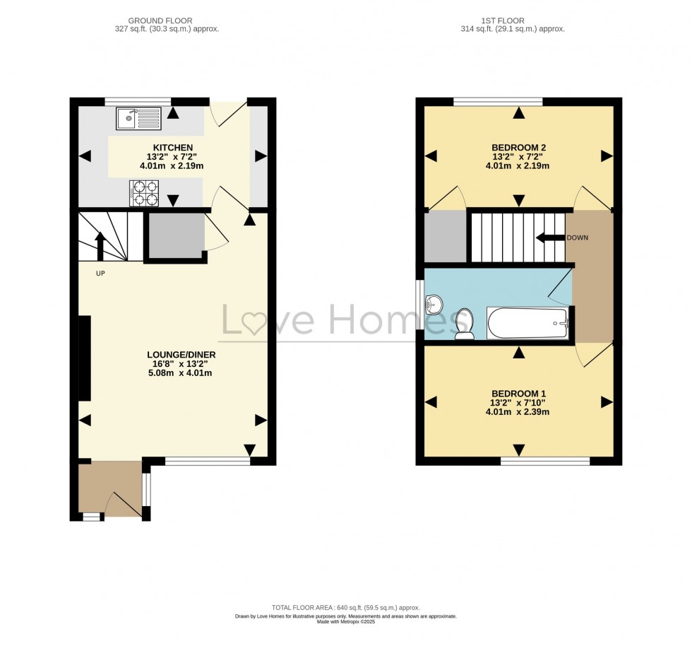 Floorplan for Dunstable Close, Flitwick