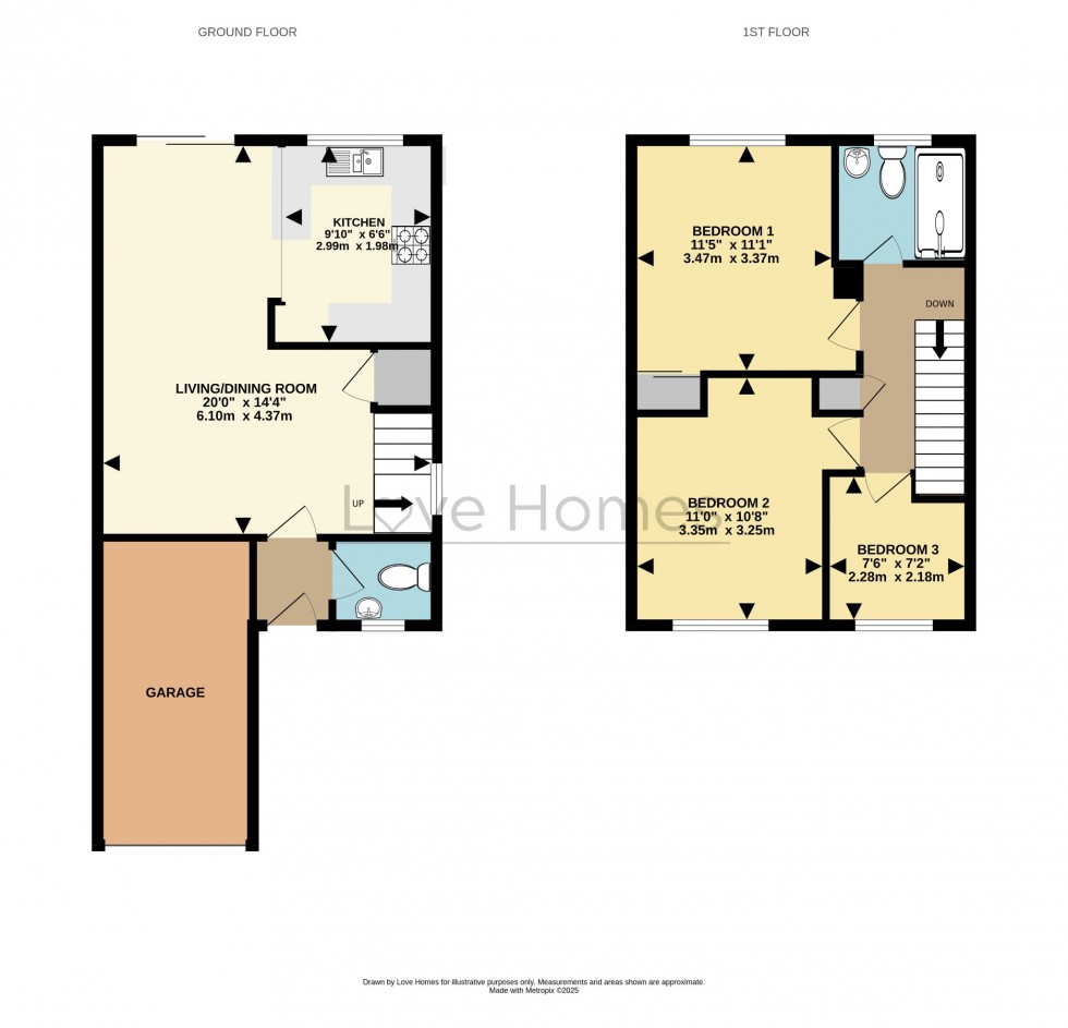 Floorplan for Severn Close, Flitwick