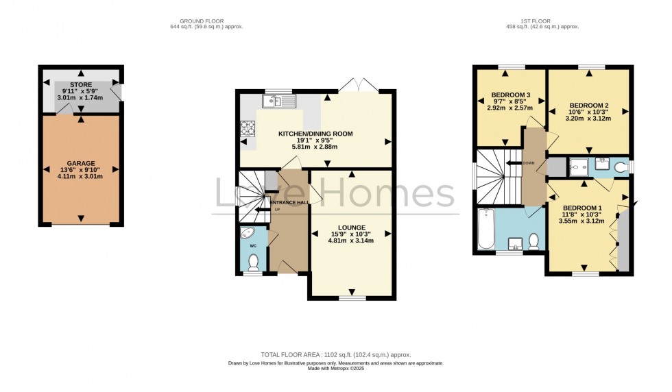 Floorplan for Angelica Grove, Houghton Conquest