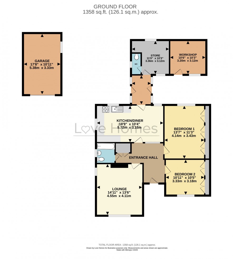 Floorplan for Ampthill Road, Maulden