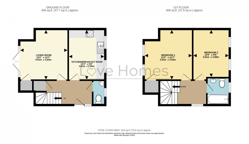 Floorplan for Hinksley Road, Flitwick, Bedford, Bedfordshire, MK45