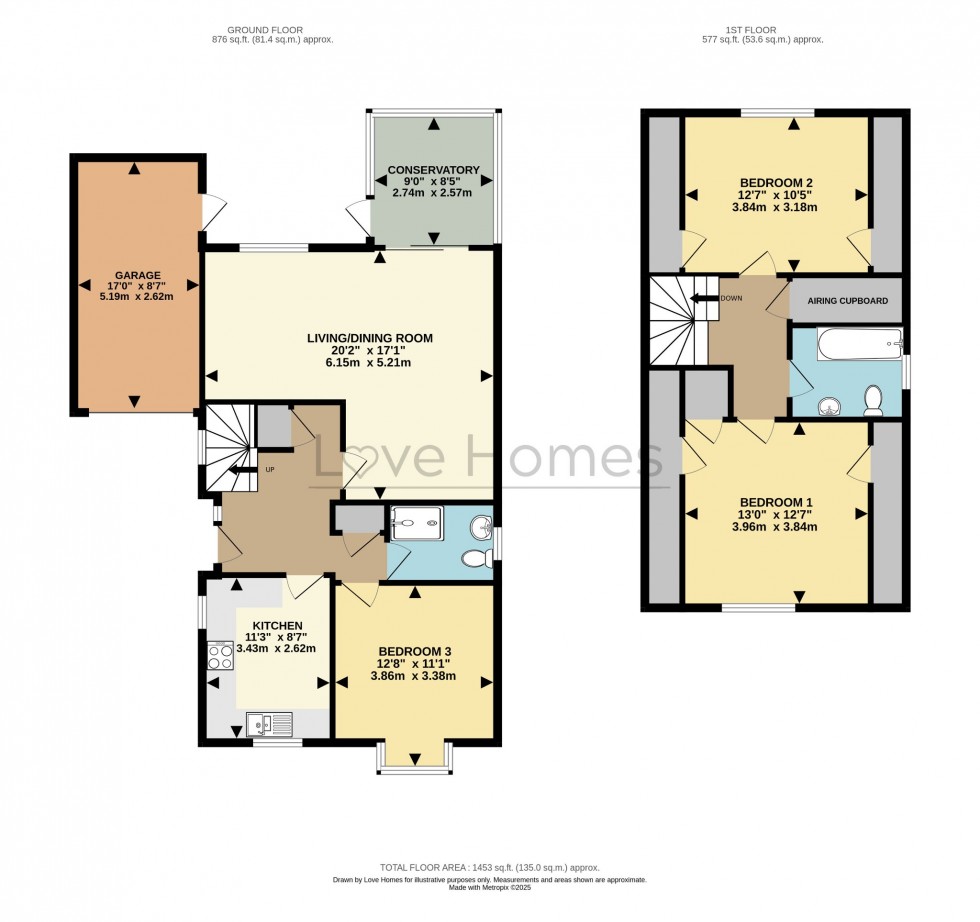 Floorplan for Durham Close, Flitwick