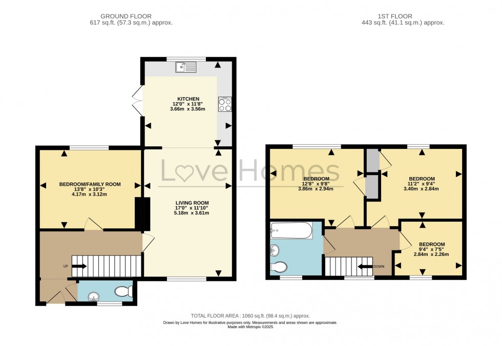 Floorplan for Easton Road, Flitwick