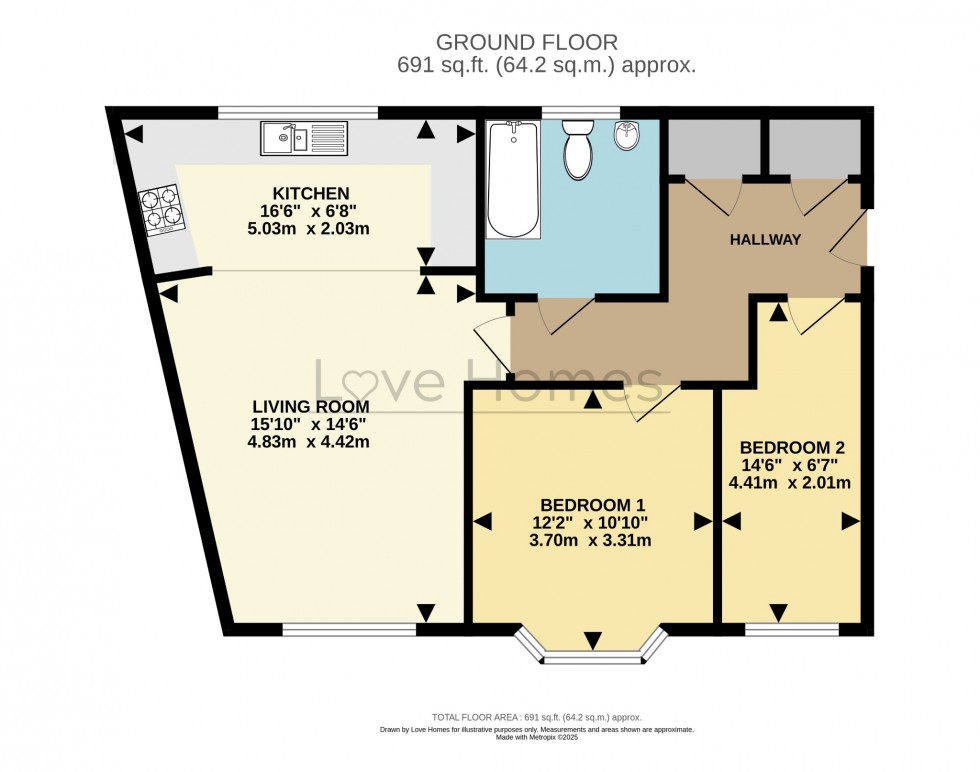 Floorplan for Victoria Grove, Flitwick