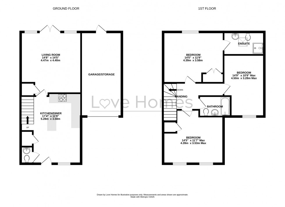 Floorplan for Leigh Woods Place, Silsoe, MK45 4QF