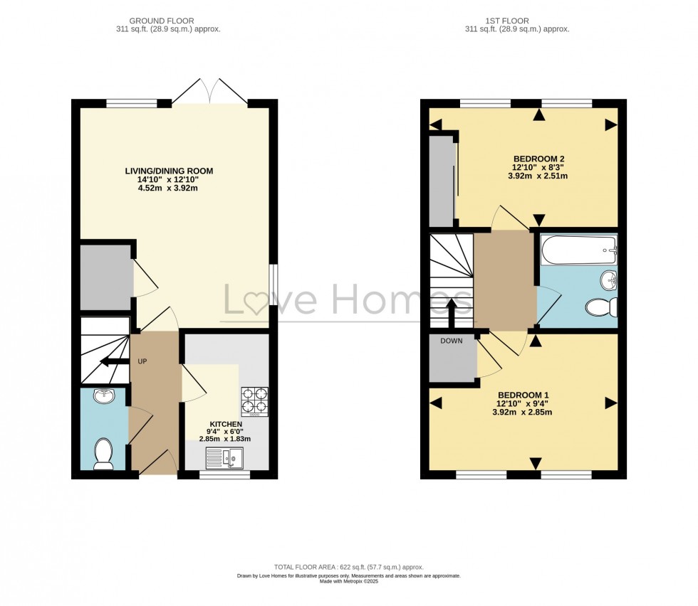 Floorplan for Woodcut Meadows, Houghton Conquest