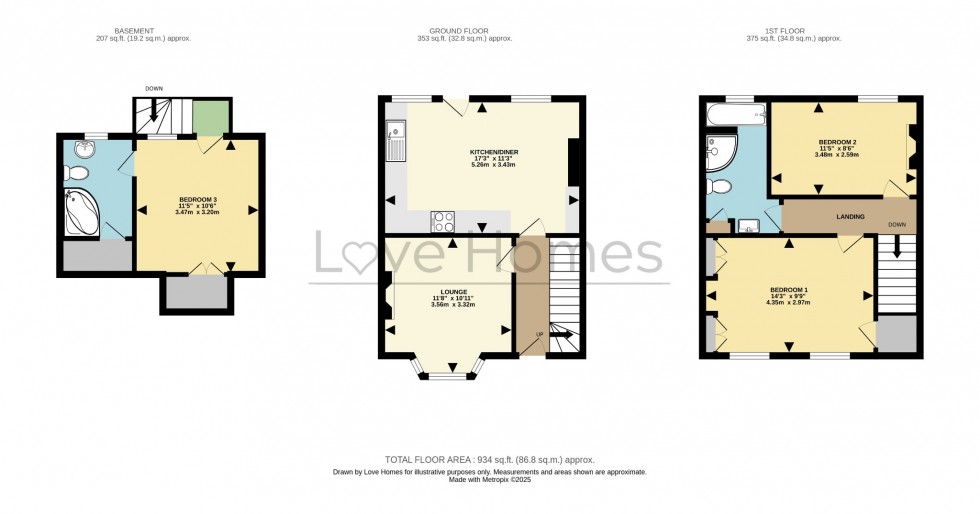 Floorplan for Ashburnham Road, Ampthill