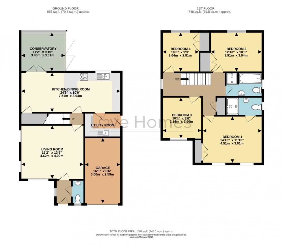 Floorplan for Ampthill Road, Flitwick