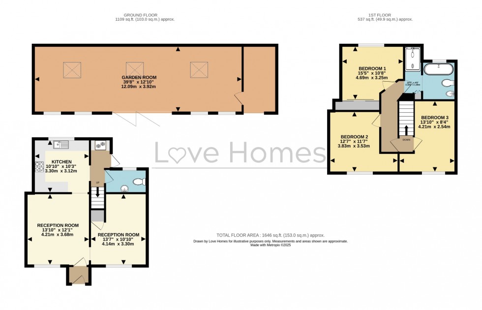 Floorplan for Church Road, Westoning