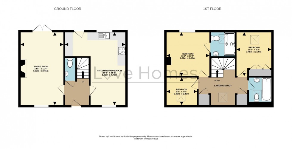 Floorplan for Manor Court, Manor Gardens, Westoning