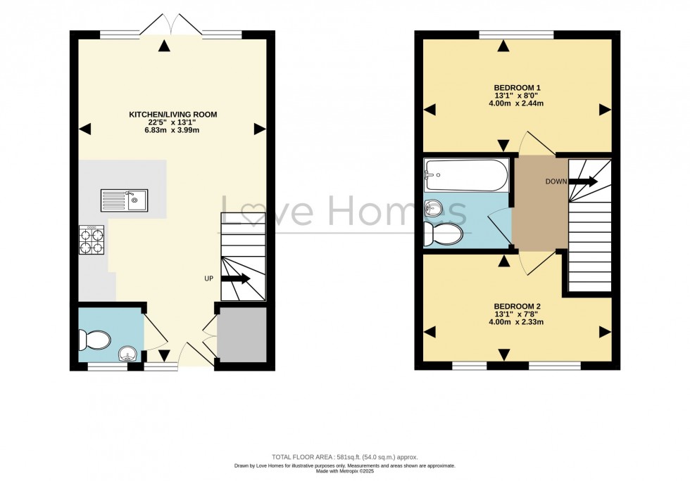 Floorplan for Churchill Drive, Flitwick